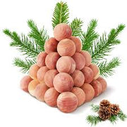 Boules de cèdre rouge anti-mites | Papier de verre inclus