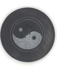 Porte-encens Yin&Yang rond en pierre 10cm