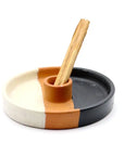 Porte-encens Palo Santo en céramique | Assiette tricolore
