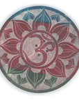 Porte-encens coloré rond en pierre Om 10cm