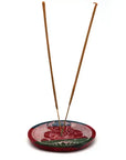 Porte-encens coloré rond en pierre Ganesh 10cm