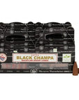 Encens Satya Black Champa cônes backflow à refoulement | 24 cônes à reflux