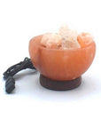 Lampe de sel de l’Himalaya rose Bol USB 1kg | Aux 7 couleurs des chakras