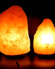 Lampe de sel de l'Himalaya rose forme naturelle brute | Taillée à la main