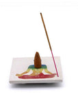 Porte-encens en roche de grès 10cm | 7 chakras
