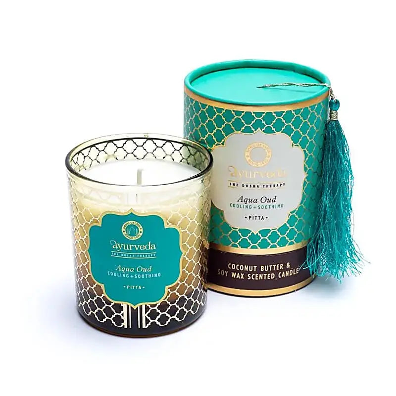 Bougie parfumée Aqua Oud 200gr Organic Goodness | Ayurveda Pitta