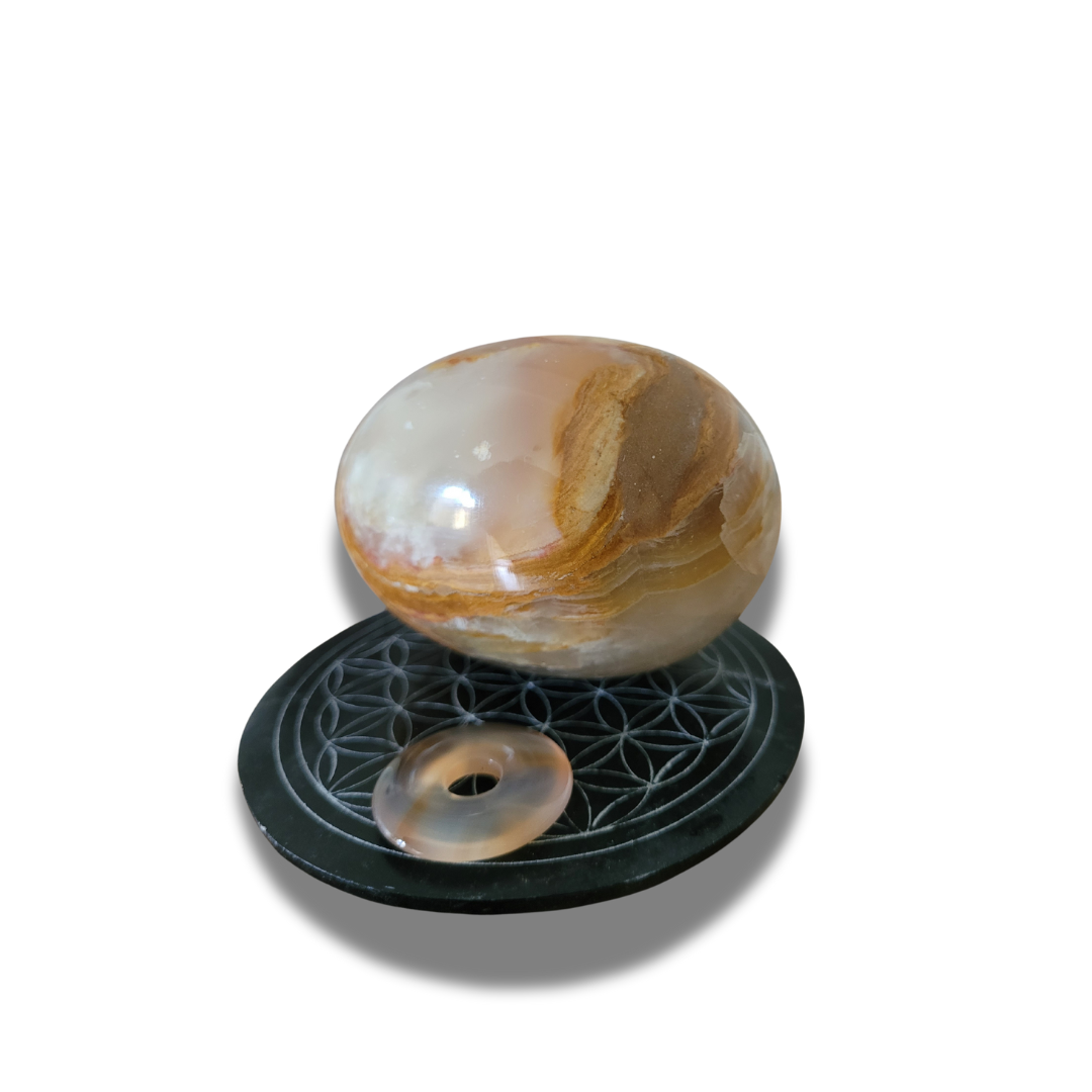 Oeuf en Onyx marbre (Aragonite)