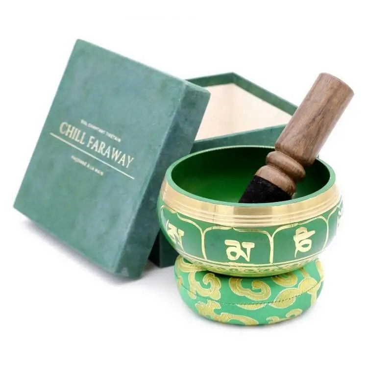Bol chantant Tibetain traditionnel en laiton 10cm - Plusieurs couleurs disponibles | Artisanat du Népal