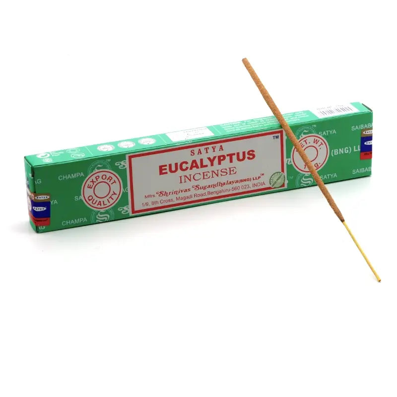 Encens Eucalyptus 15g Satya Sai Baba | Bâtonnets d'encens Indien naturels