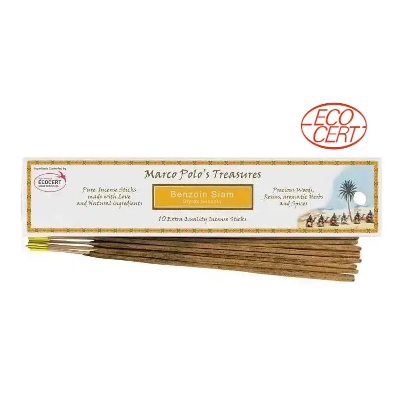 Encens BIO Marco polo's treasures Benjoin Siam [PACK XL] 15 bâtonnets | Certifié ECOCERT