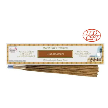 Encens BIO Marco polo's treasures Cannelle [PACK XL] 15 bâtonnets | Certifié ECOCERT