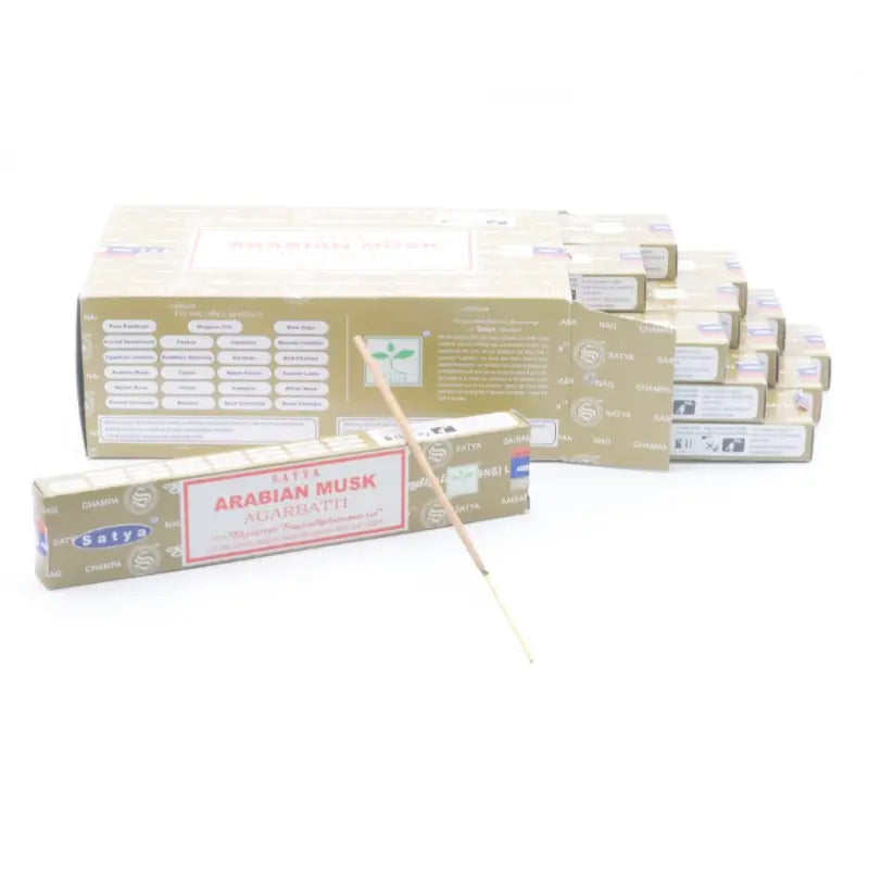 Encens Musc Arabe 15g Satya Sai Baba | Bâtonnets d'encens Indien naturels