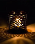 Porte-encens bougeoir Aromafume symbole Om | Pour encens en briques