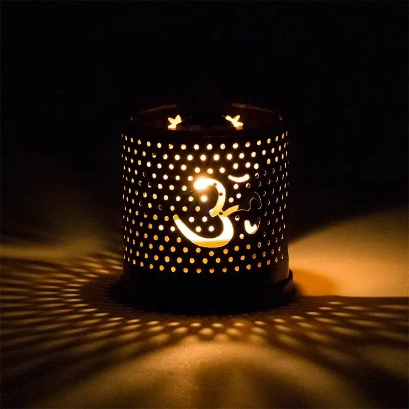 Porte-encens bougeoir Aromafume symbole Om | Pour encens en briques