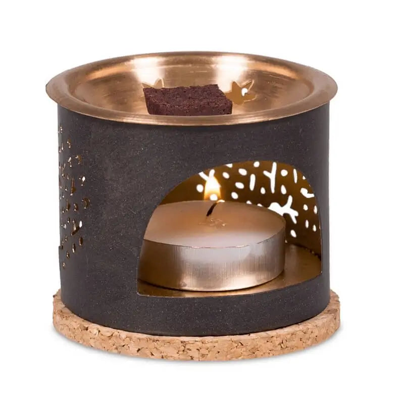 Porte-encens bougeoir Aromafume Fleur de Vie | Pour encens en briques