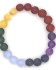 Bracelet 7 chakras pierres naturelles fait-main en France