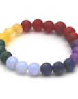 Bracelet 7 chakras pierres naturelles fait-main en France