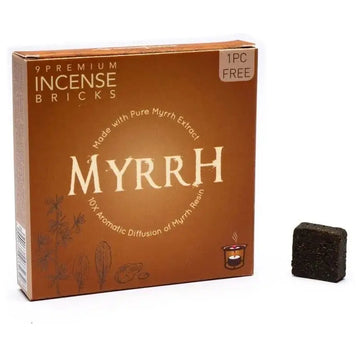 Briques d'encens Myrrhe Aromafume | 9 briques naturelles fait-main