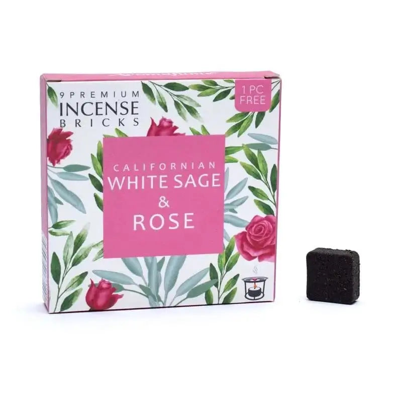 Briques d'encens Sauge blanche & Rose Aromafume | 9 briques naturelles fait-main