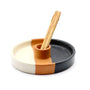 Porte-encens Palo Santo en céramique | Assiette tricolore