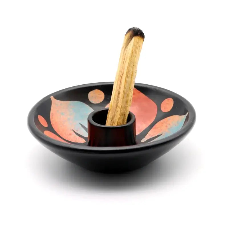 Porte-encens Palo Santo en céramique | Pétales de fleurs