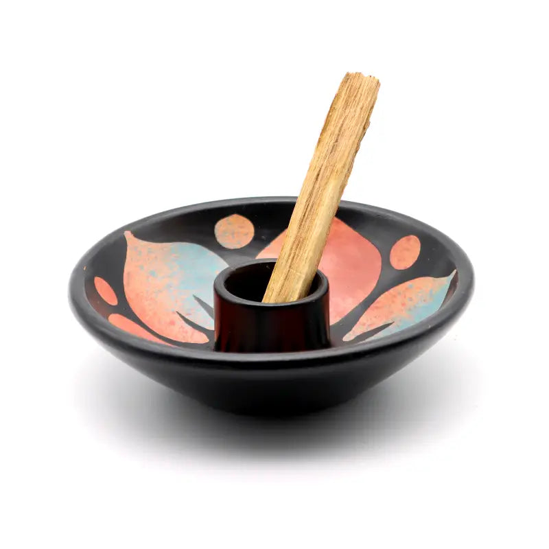 Porte-encens Palo Santo en céramique | Pétales de fleurs
