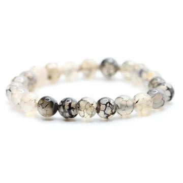 Bracelet perles Agate veine de dragon | Véritables pierres fines 8mm