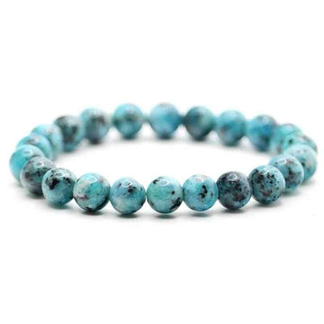 Bracelet perles Blue spot | Véritables pierres fines 8mm
