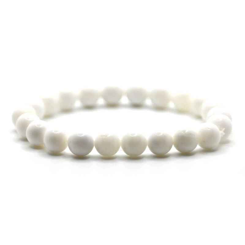 Bracelet perles nacre naturelle | Véritables pierres fines 8mm