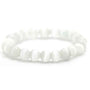 Bracelet perles Oeil de chat blanc | Véritables pierres fines 8mm
