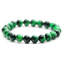 Bracelet perles Oeil de tigre vert | Véritables pierres fines 8mm