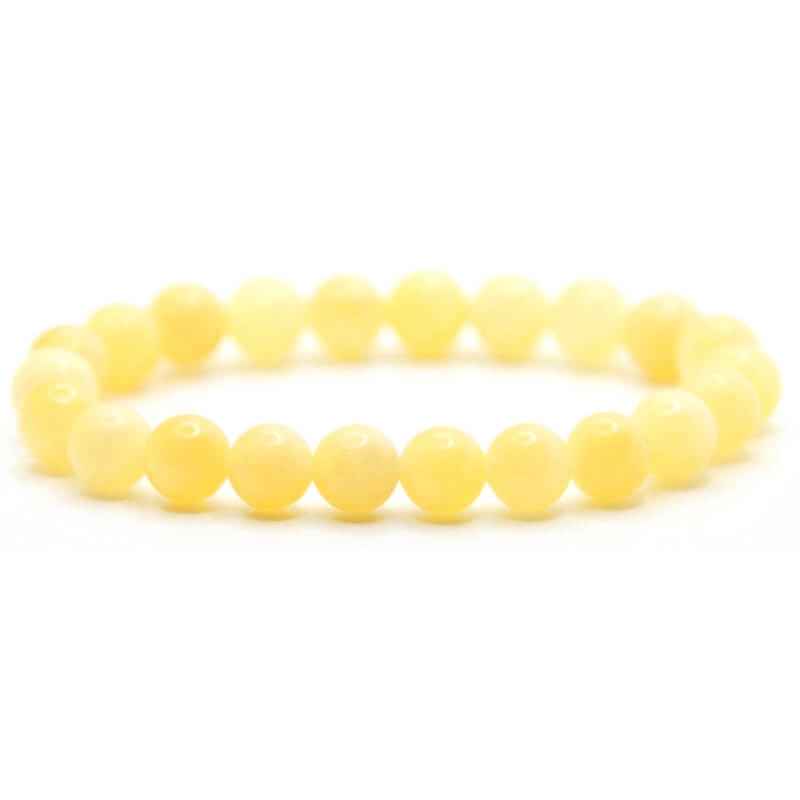 Bracelet perles Onyx miel naturel | Véritables pierres fines 8mm