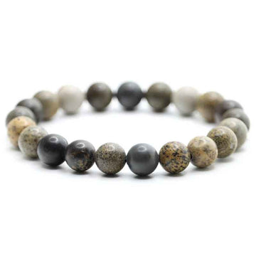 Bracelet perles pierre de Brews naturelle | Véritables pierres fines 8mm