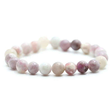 Bracelet perles pierre de Lilac naturelle | Véritables pierres fines 8mm