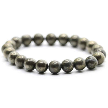Bracelet perles Pyrite de fer | Véritables pierres fines 8mm