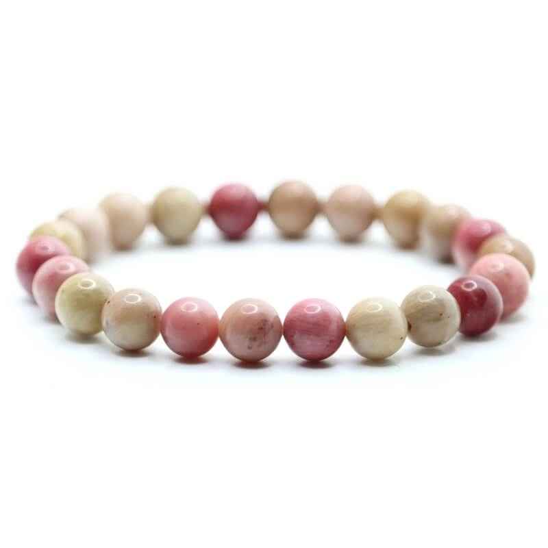 Bracelet perles Rhodochrosite | Véritables pierres fines 8mm