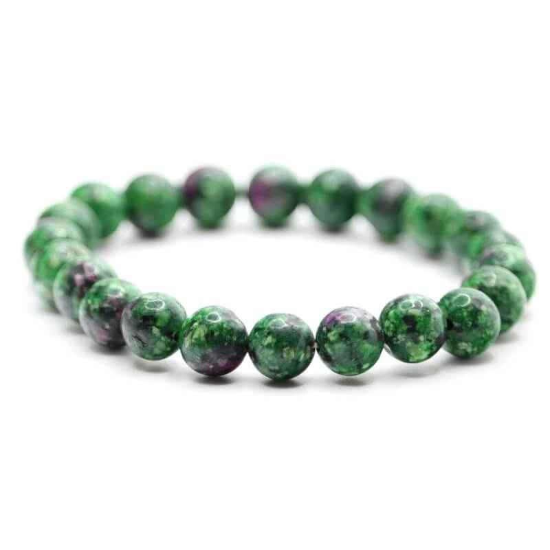 Bracelet perles rubis zoisite naturel | Véritables pierres fines 8mm