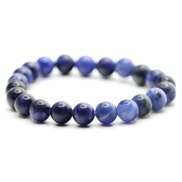 Bracelet perles Sodalite bleue naturelle | Véritables pierres fines 8mm