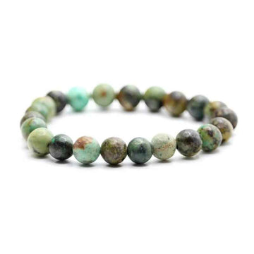 Bracelet perles Turquoise Africaine naturelle | Véritables pierres fines 8mm