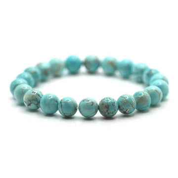 Bracelet perles Turquoise naturelle | Véritables pierres fines 8mm