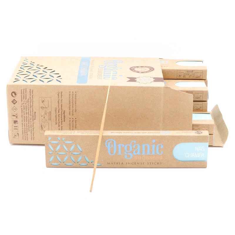 Encens Organic Goodness Nag Champa 15g | 96% d'ingrédients biologiques