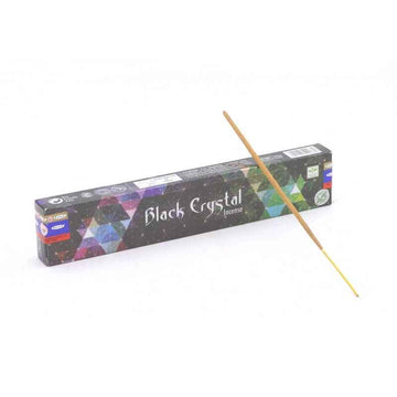 Encens Black Crystal 15g Satya Sai Baba | Bâtonnets d'encens Indien naturels