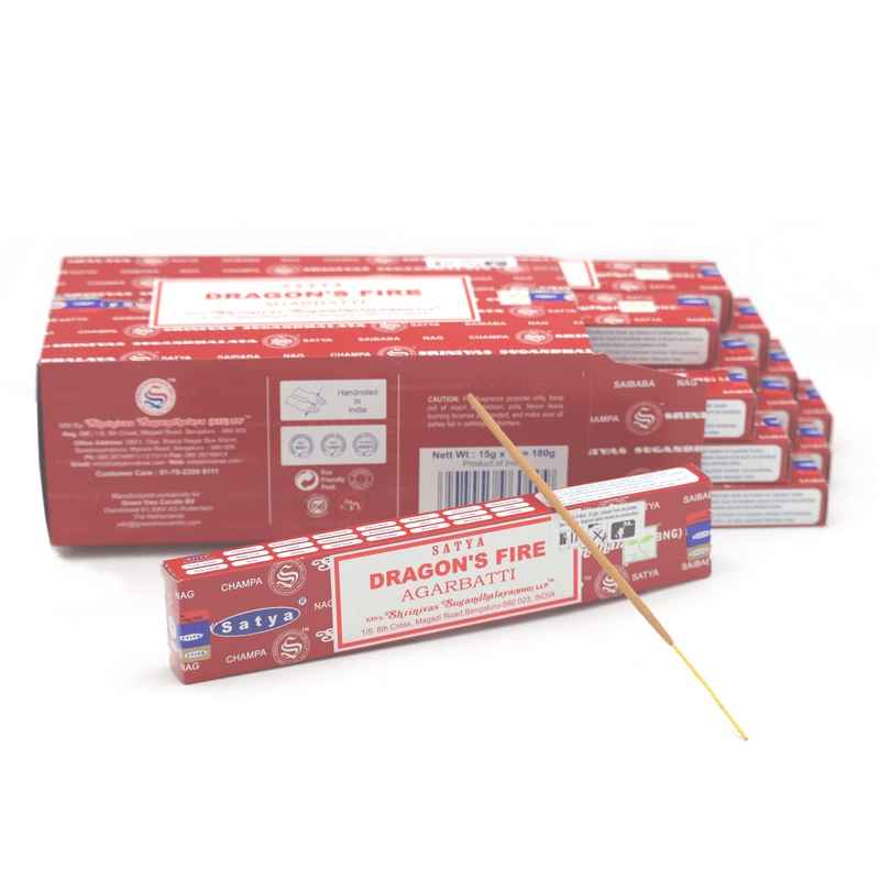 Encens Feu de Dragon 15g Satya Sai Baba | Bâtonnets d'encens Indien naturels