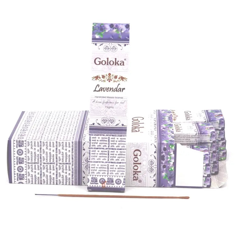 Encens Goloka Lavande 15g | Encens en bâtonnets naturel Indien