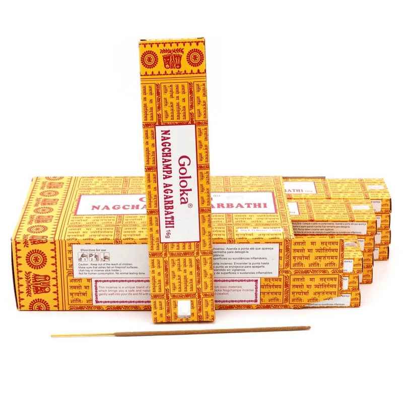 Encens Goloka Nag Champa Agarbathi 16g | Encens en bâtonnets