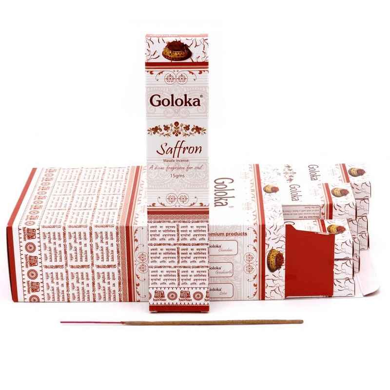 Encens Goloka Safran 15g | Encens en bâtonnets naturel Indien