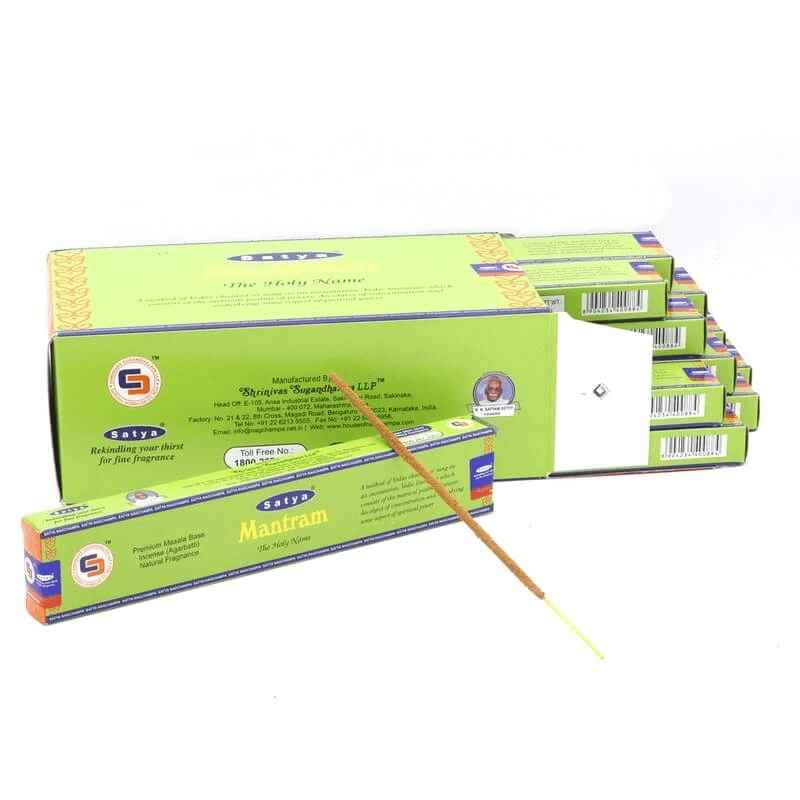 Encens Mantram 15g Satya Sai Baba | Bâtonnets d'encens Indien naturels
