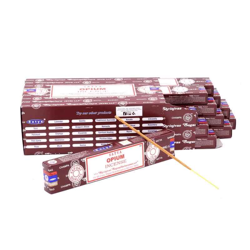 Encens Opium 15g Satya Sai Baba | Bâtonnets d'encens Indien naturels