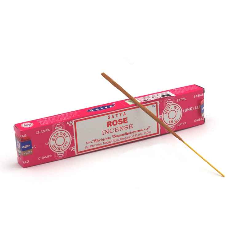 Encens Rose 15g Satya Sai Baba | Bâtonnets d'encens Indien naturels