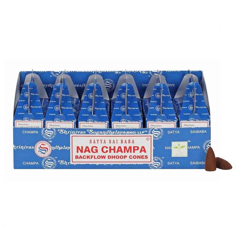 Encens Satya Nag Champa cônes backflow | 24 cônes à reflux